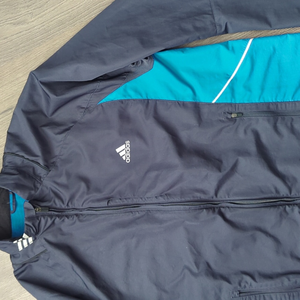 Adidas Men's Navy & Blue Climaproof Windbreaker Jacket XL